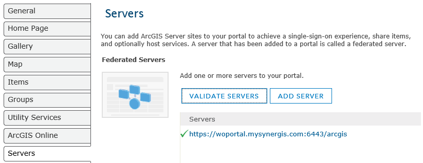 General settings in Portal for ArcGIS - Federated server