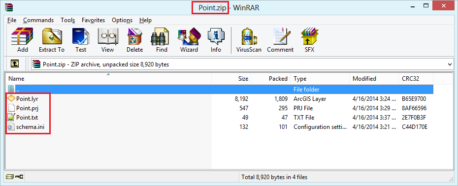 Structure of the ZIP file Structure of the ZIP file