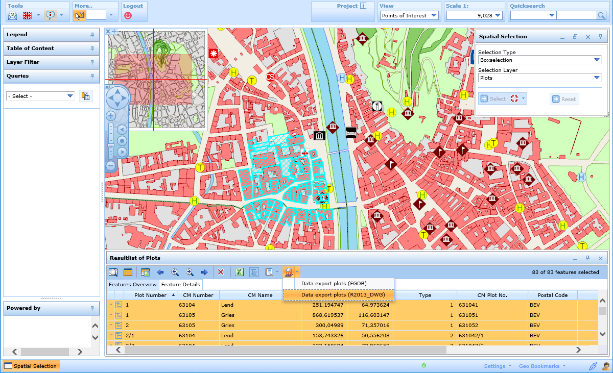 Datenexport aus dem Suchergebnis (HTML Client) Datenexport aus dem Suchergebnis (HTML Client)