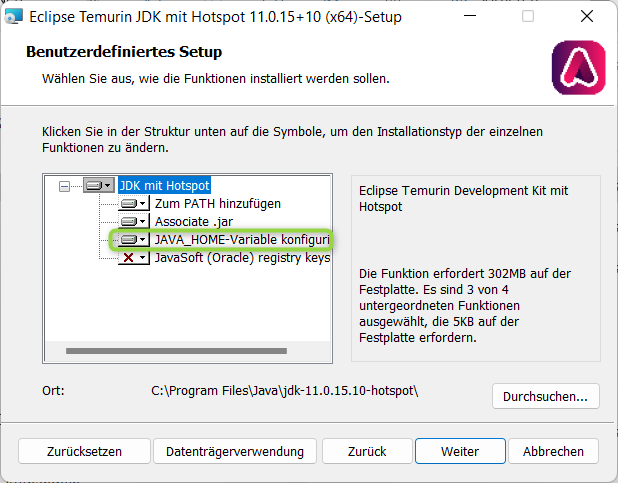 Set the sysem environment variable JAVA_HOME Set the sysem environment variable JAVA_HOME