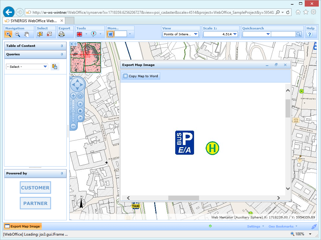 Map export does not display all contributing map services