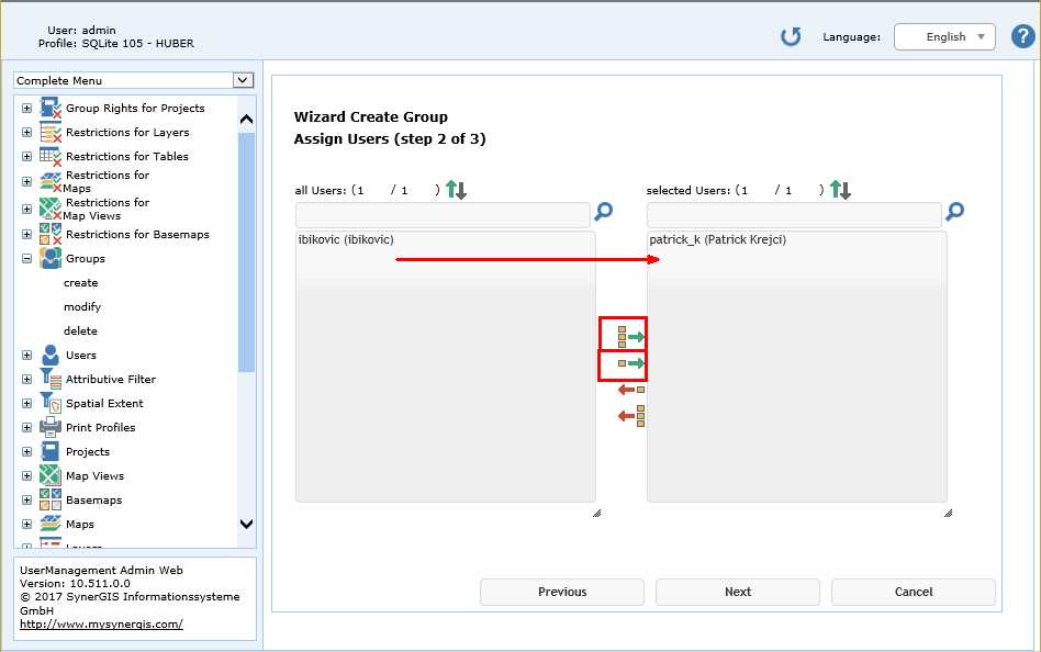Create group - step 2 Create group - step 2