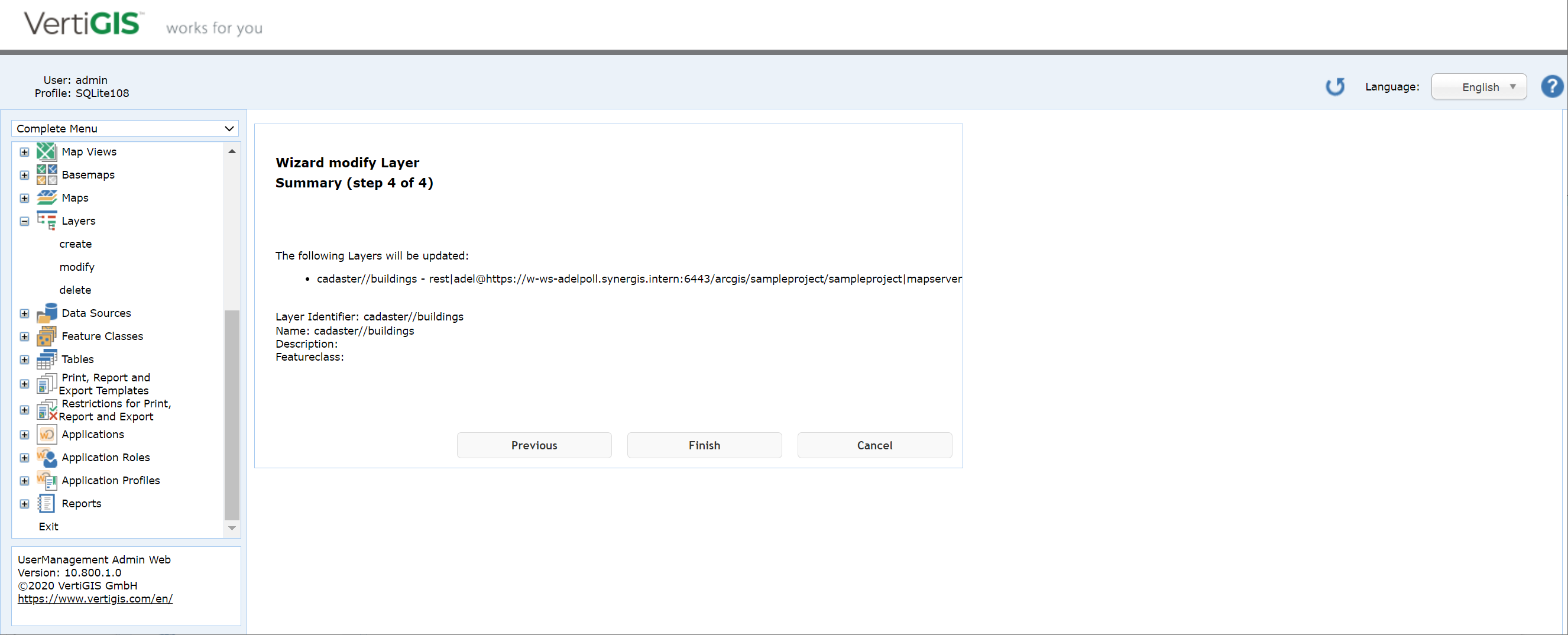 Modify a layer - step 4 Modify a layer - step 4