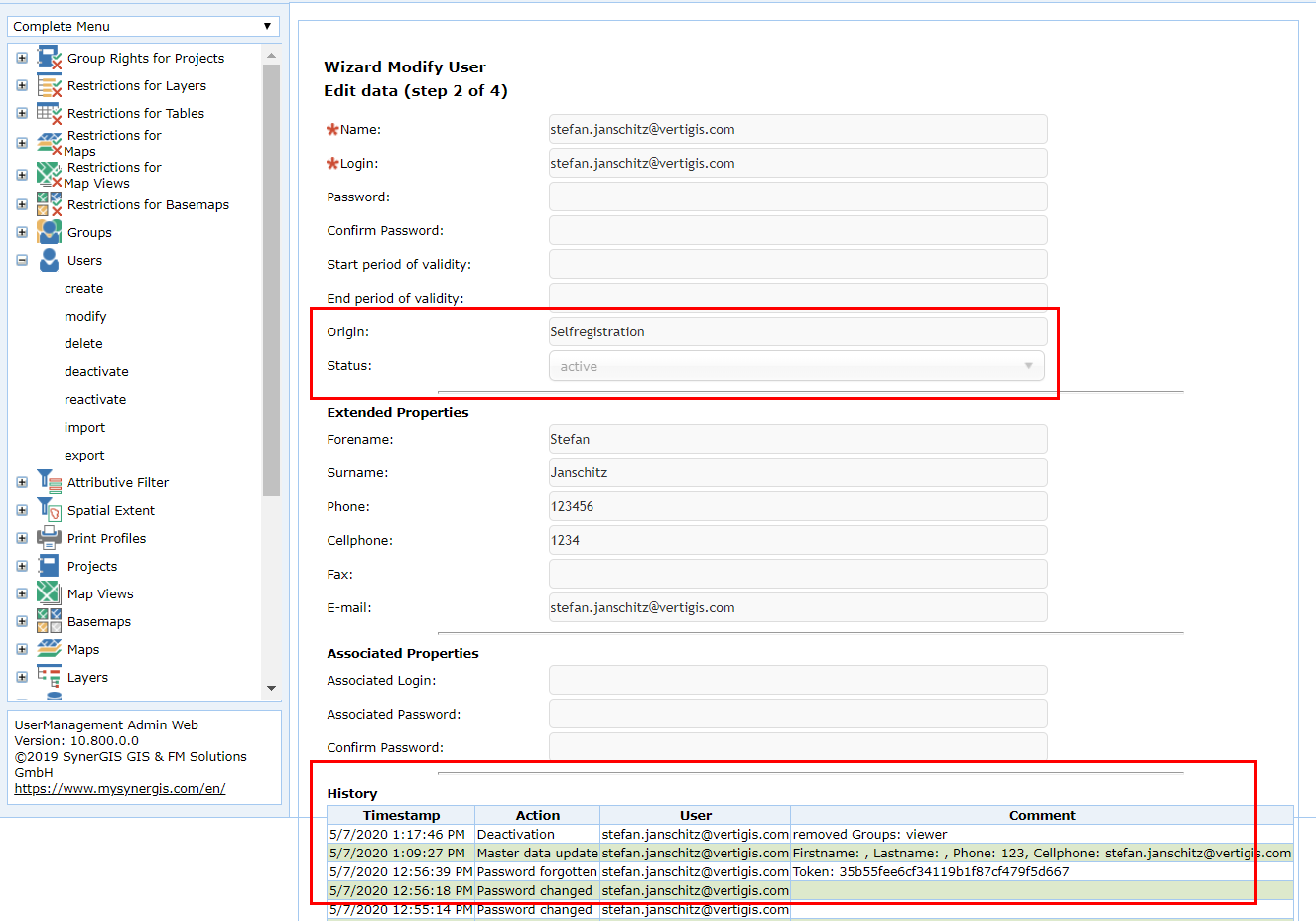 User in UMDB User in UMDB