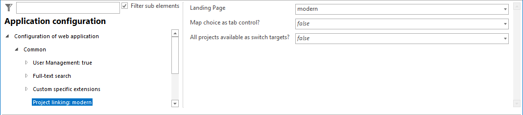 Project linking configuration Project linking configuration