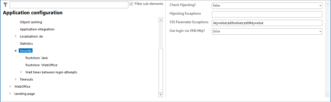 Security configuration Security configuration