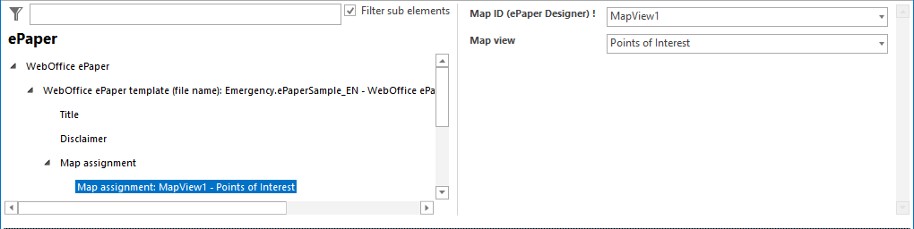 Map assignment configuration