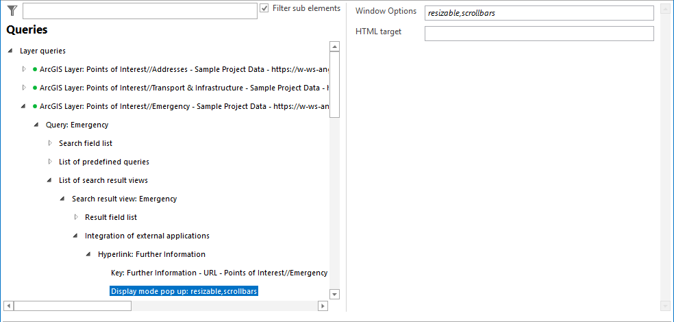 Display mode pop up configuration Display mode pop up configuration