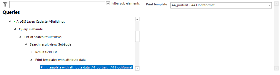 Print templates with attribute data configuration Print templates with attribute data configuration
