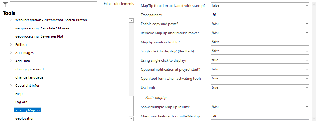 Identify MapTip tool configuration Identify MapTip tool configuration