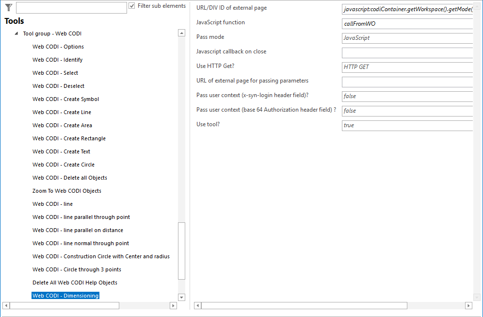 Configuration - Web CODI Dimensioning