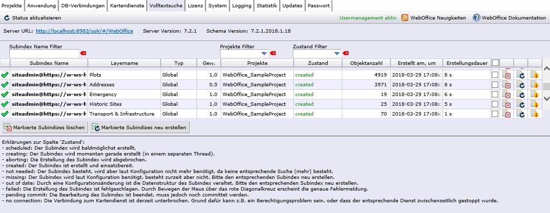 SynAdmin - Reiter Volltextsuche