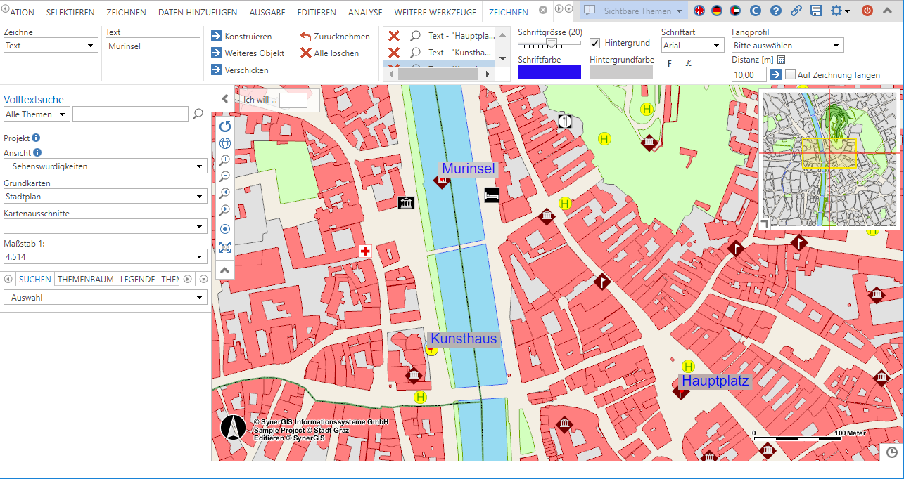 Ein Text- Objekt im WebOffice core client hinzufügen