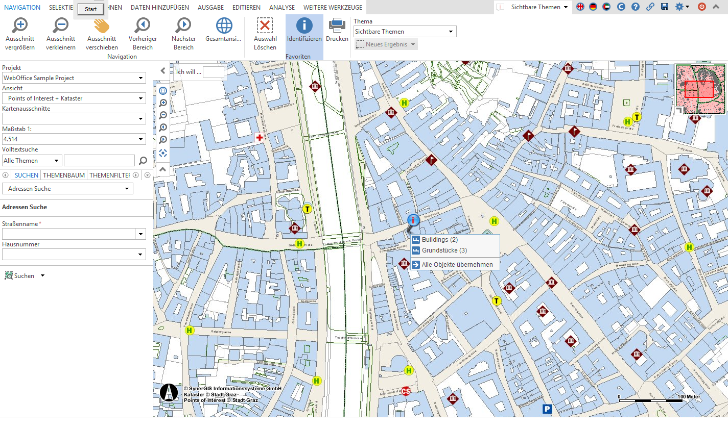 Identifizieren Werkzeug im WebOffice core Client