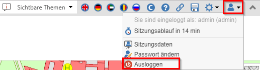 Ausloggen im WebOffice core Client