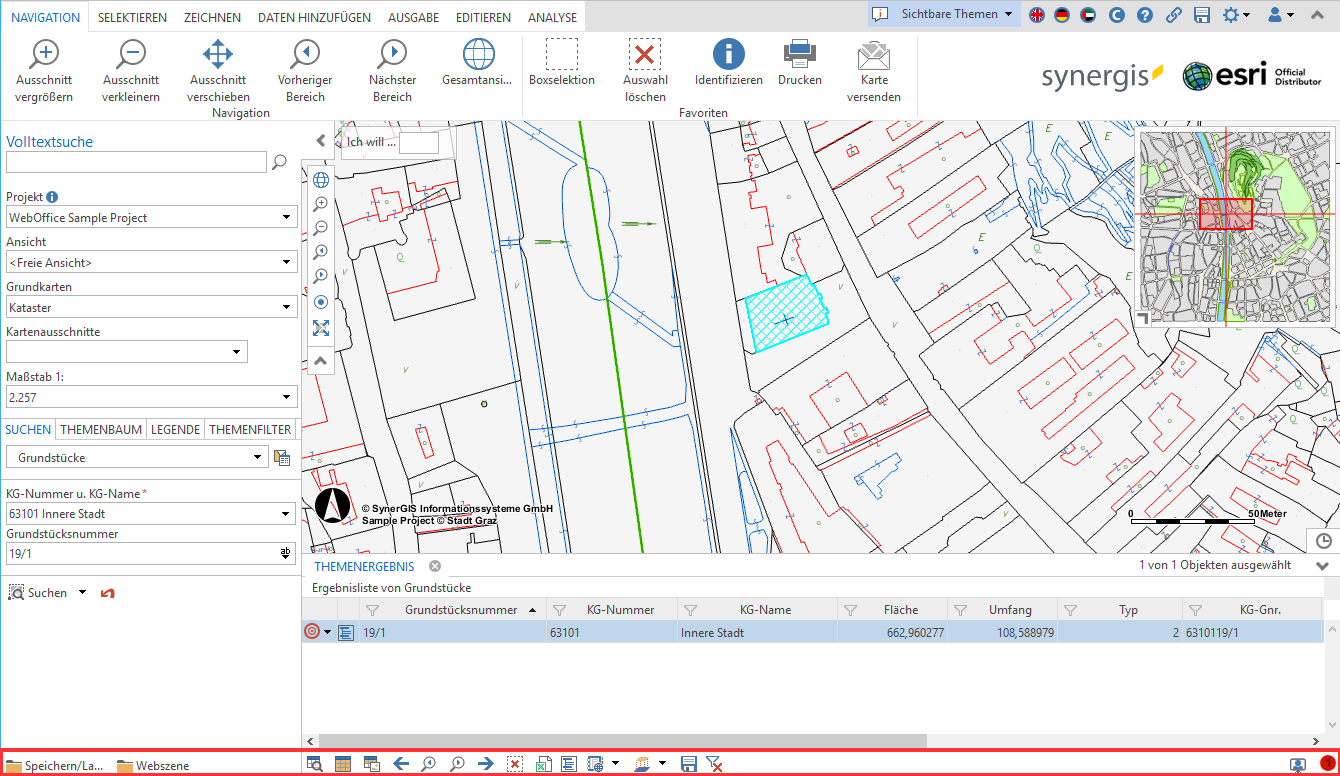 Position der Statusleiste im WebOffice core Client