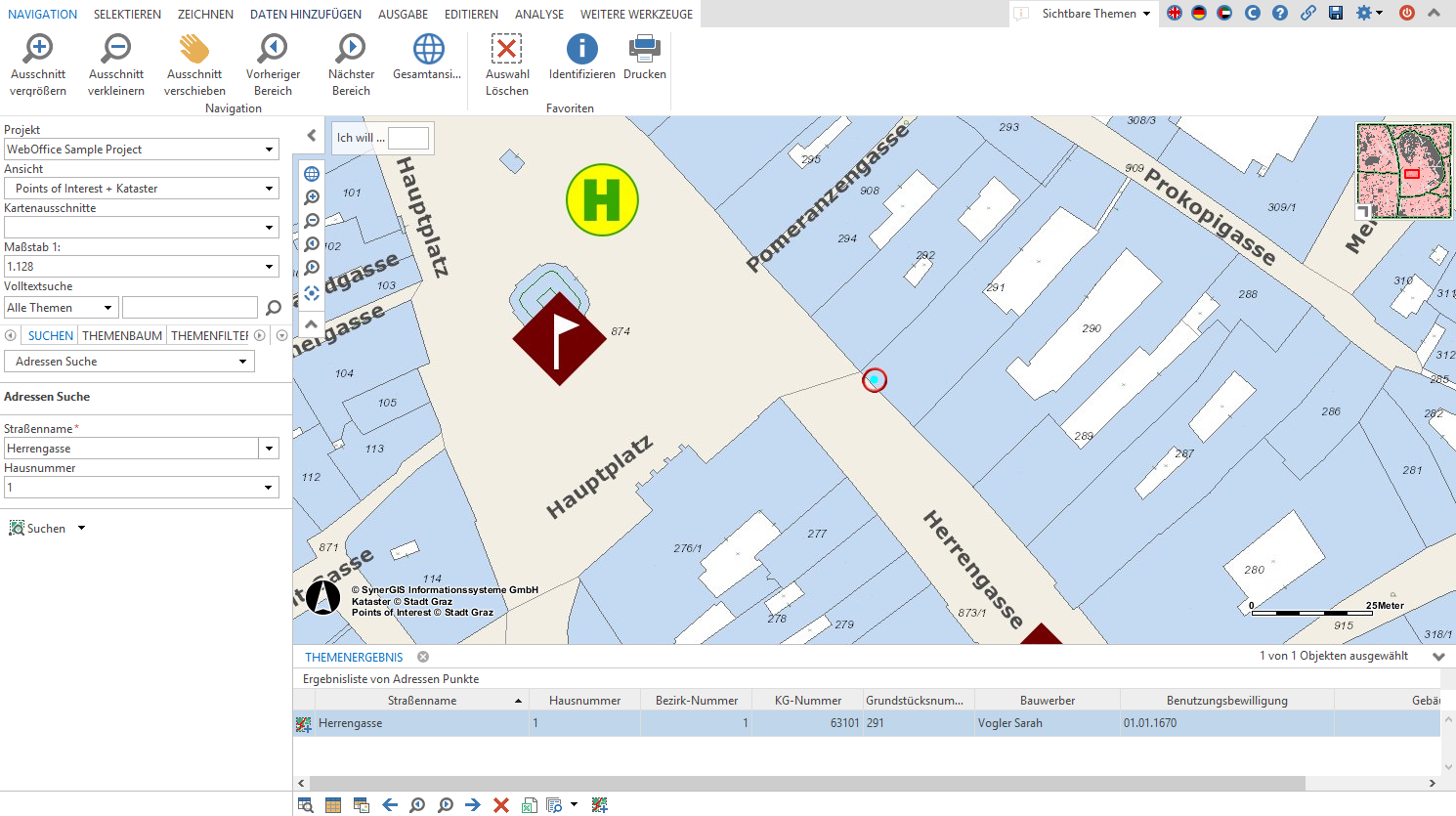 Dynamische Selektionsanzeige