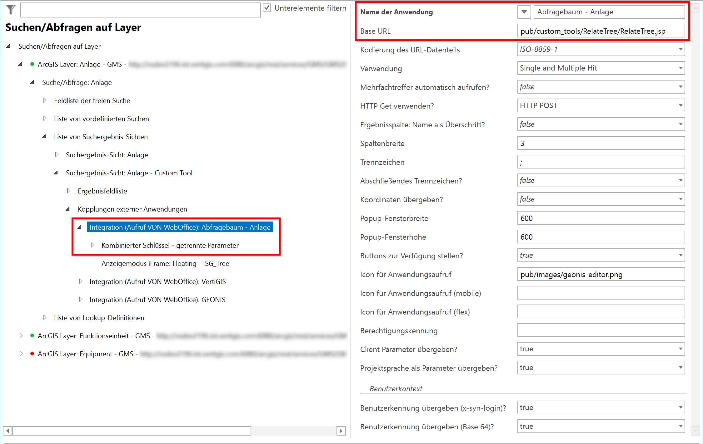 Konfiguration der Intergration (Aufruf VON WebOffice) im WebOffice author standalone