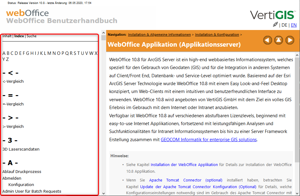 Index - Suche nach Stichwörter