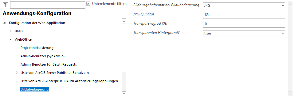 Konfiguration der Bildüberlagerung