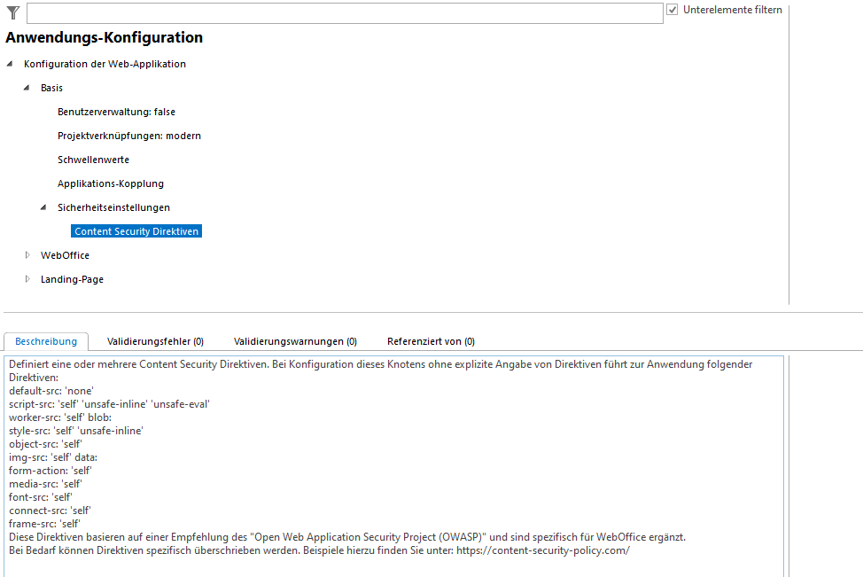Content Security Direktiven 