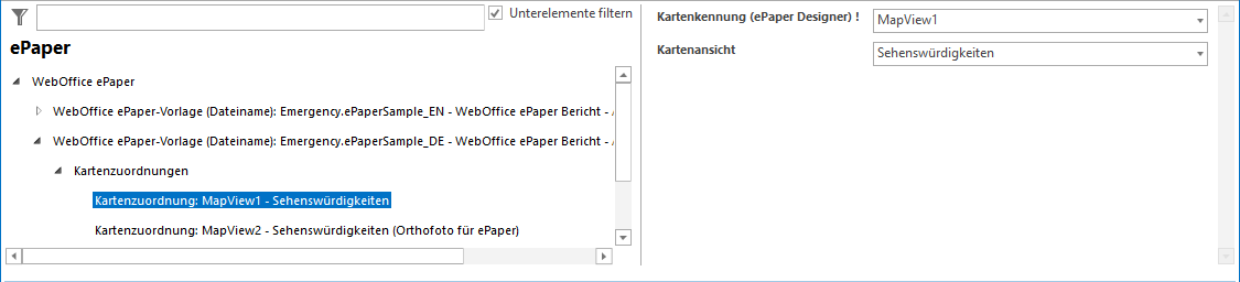 Konfiguration Kartenzuordnungen
