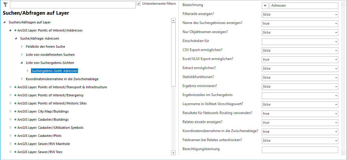 Konfiguration Suchergebnis-Sichten