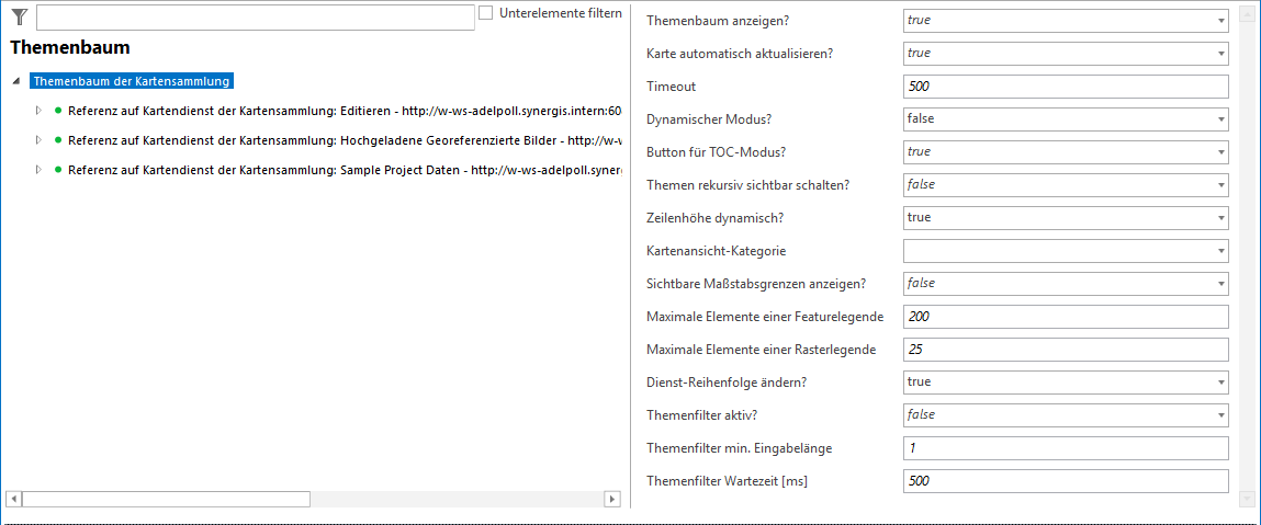 Konfiguration Themenbaum