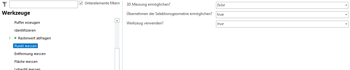 Konfiguration Messen - Punktbestimmung