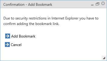 Bookmark Confirmation