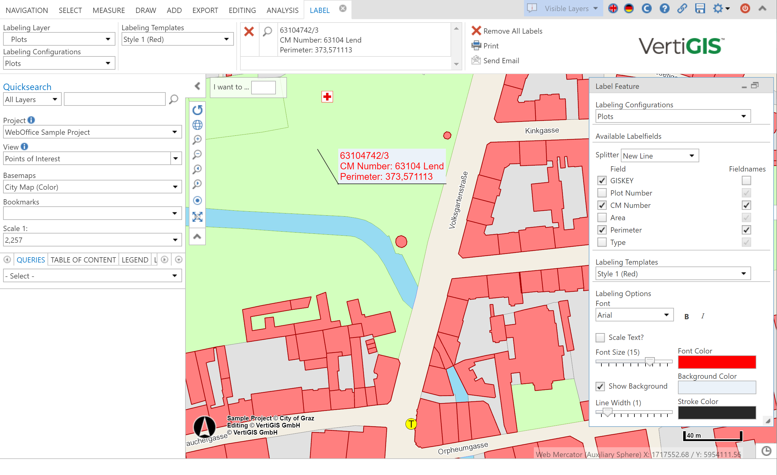 Label Feature within the WebOffice core client