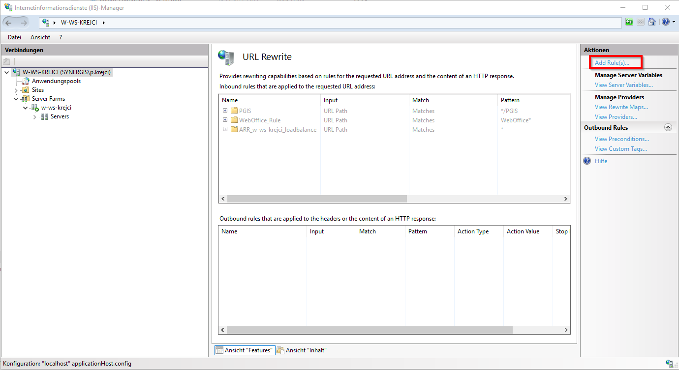 Adding or editing a forwarding rule with URL Rewrite Adding or editing a forwarding rule with URL Rewrite