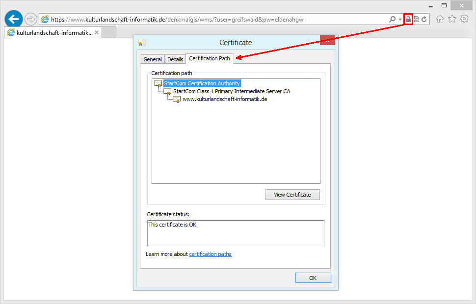 Identify the certification path