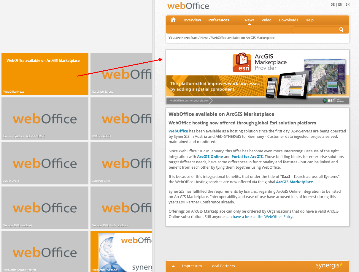 News ticker in WebOffice html client
