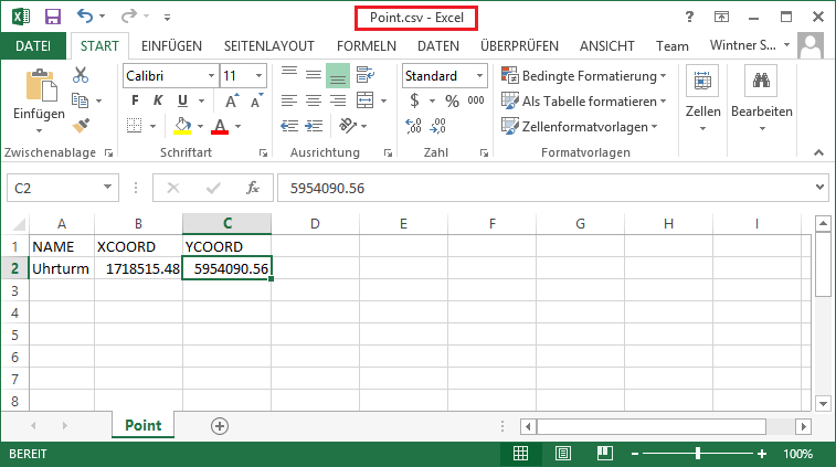 Save Excel table as CSV file
