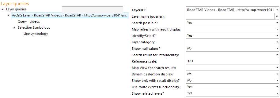 Configuring a query for the video layer