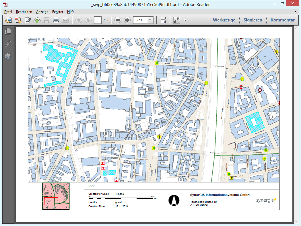 Print of three selected objects