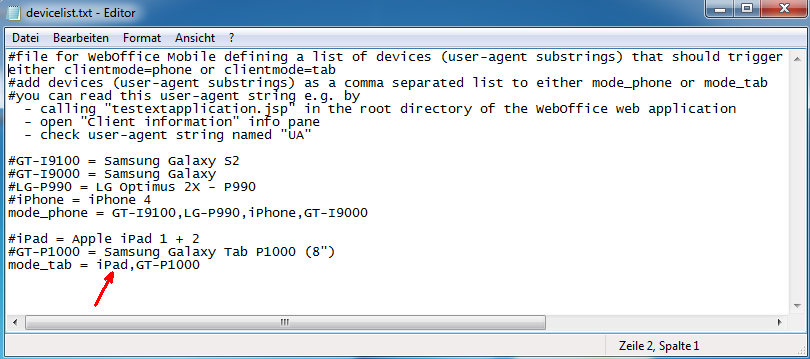 Add iPad to the mode tab