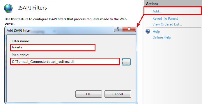 Add 'Jakarta' as an ISAPI filter