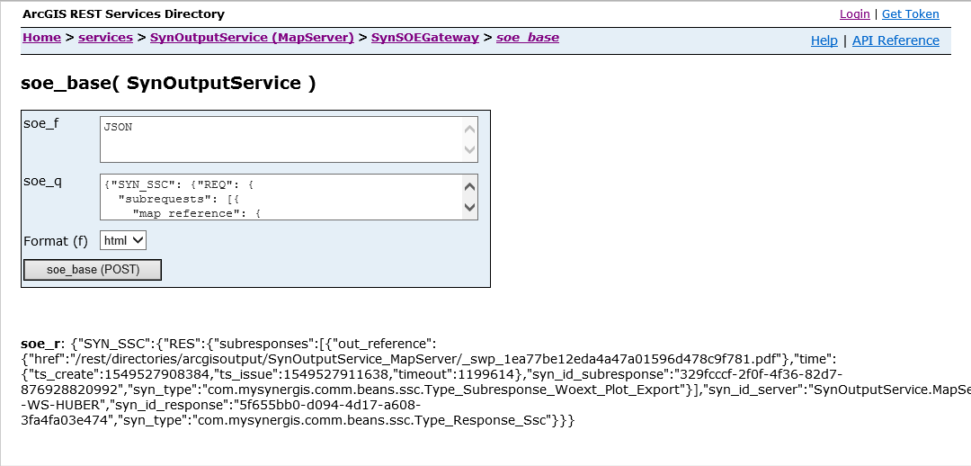 print test directly via SynSOEGateway by SynOutputService