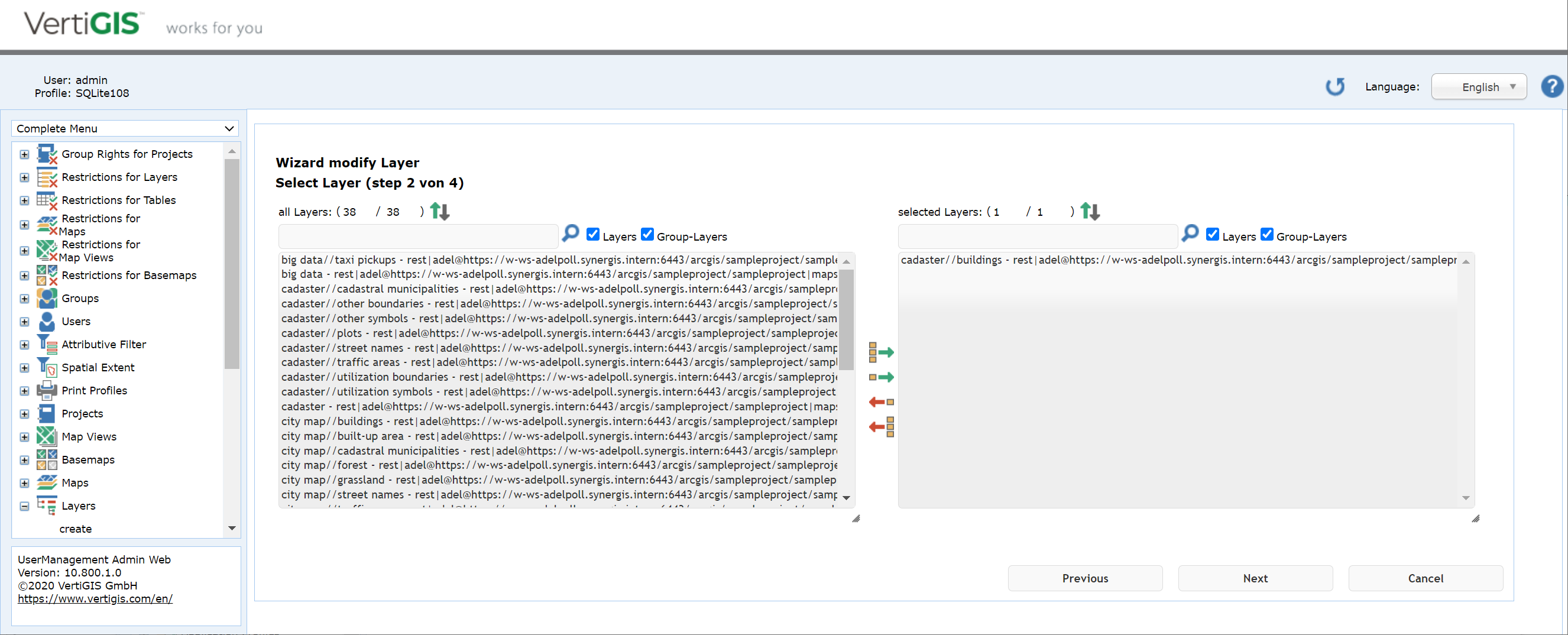 Modify a layer - step 2