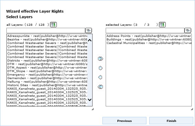 UserManagement Admin Web - select layers for effective layer rights UserManagement Admin Web - select layers for effective layer rights