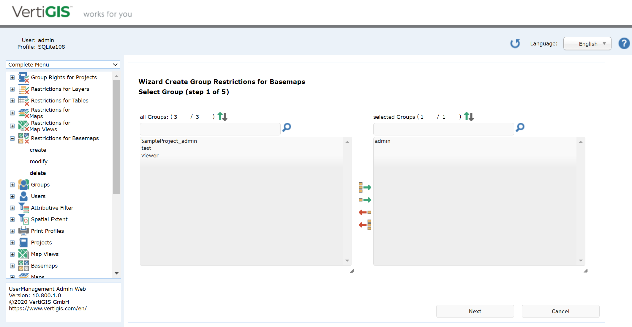 Create restrictions for basemaps - step 1