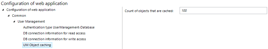 UM object caching configuration