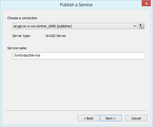 Choose a connection and a service name Choose a connection and a service name