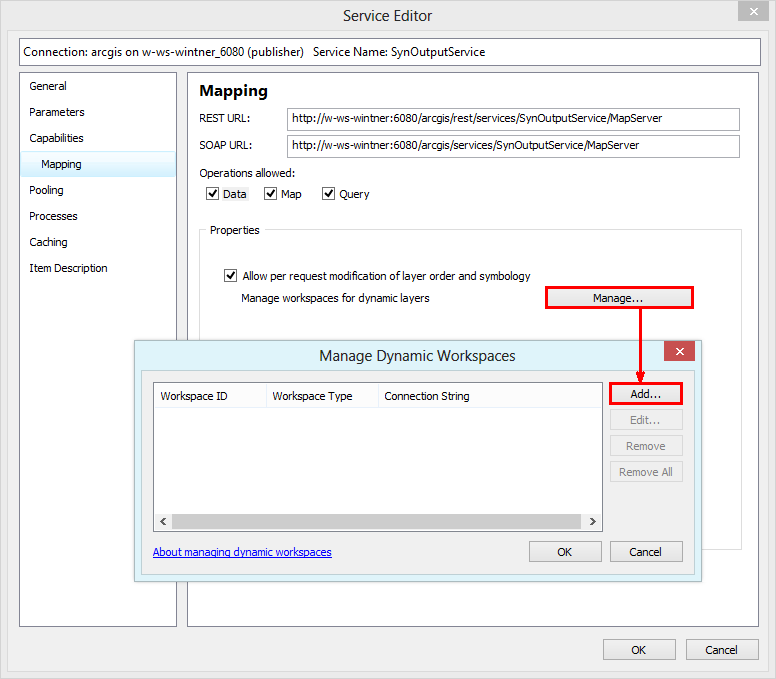 Manage dynamic workspaces Manage dynamic workspaces