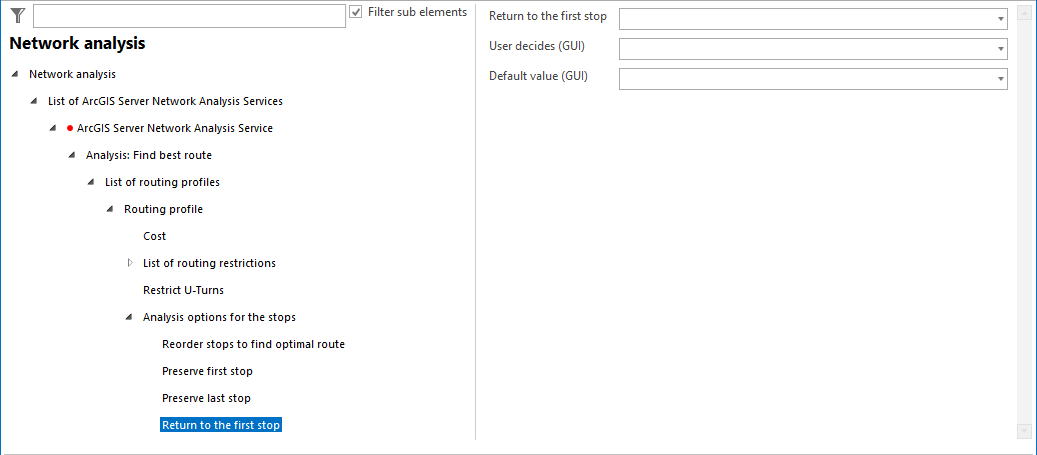 Return to the first stop configuration
