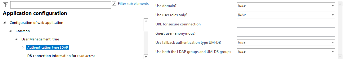 Authentication type LDAP configuration Authentication type LDAP configuration