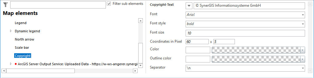 Copyright configuration