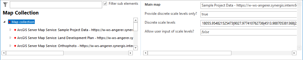 Map collection configuration Map collection configuration